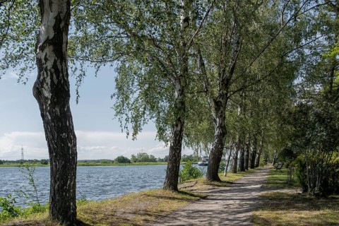 Havelpromenade in Ketzin, Havelland, Brandenburg, Germany, Europe