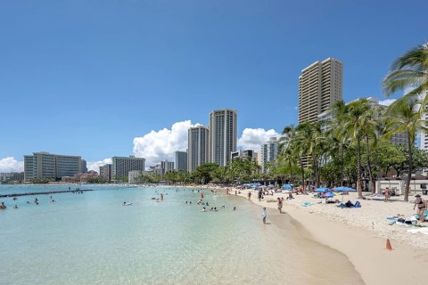 Waikiki Beach, Honolulu, Oahu, Hawaii, USA, North America