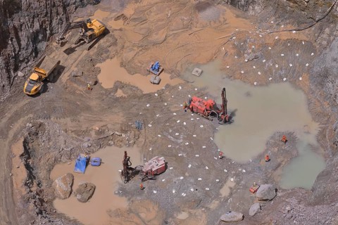 "Koidu 2" diamond mine, part of diamond company Koidu Ltd., Koidu Kimberlite Project, Koidu,