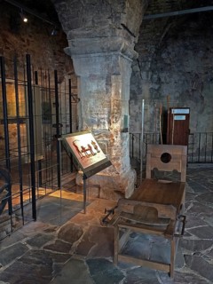 Historical rack in the torture museum at Waldeck Castle, Hesse, Germany, Europe