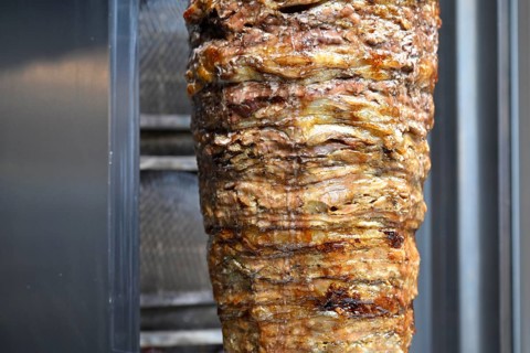 Rotating spit kebab
