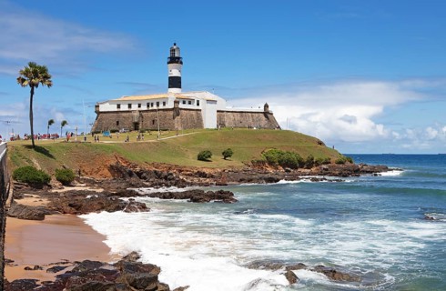 Faro da Barra Lighthouse, Salvador, State of Bahia, Brazil, South America