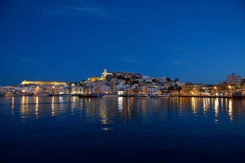 Dalt Vila of Ibiza or Eivissa, evening, Ibiza Town, Ibiza, Balearic Islands, Spain, Europe