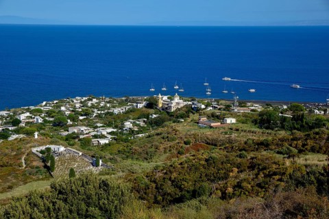 View to the village Stromboli, island Stromboli, Lipari Islands, Italy, Europe