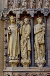 Portal of the Church of Our Dear Lady, French Gothic, detail, Trier, Rhineland-Palatinate, Germany,