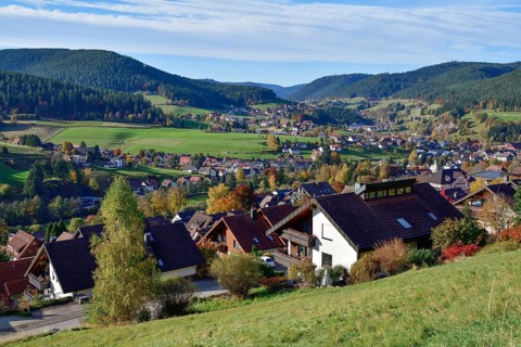 View of Baiersbronn, Freudenstadt district, Black Forest, Baden-Württemberg, Germany, Europe