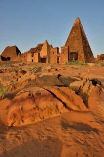 Pyramids of the northern cemetery of Meroe, Nubia, Nahr an-Nil, Sudan, Africa