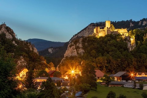 Castle ruin Neu Falkenstein, Balsthal, Solothurn, Switzerland, Europe