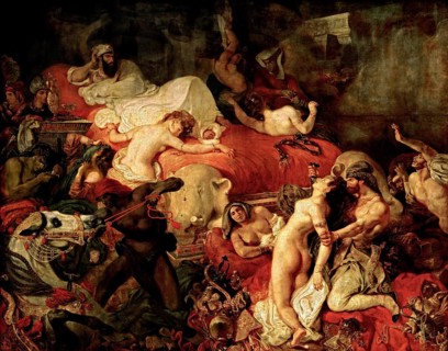 The Death of Sardanapal, a painting by the French painter Eugène Delacroix. According to Ctesias of