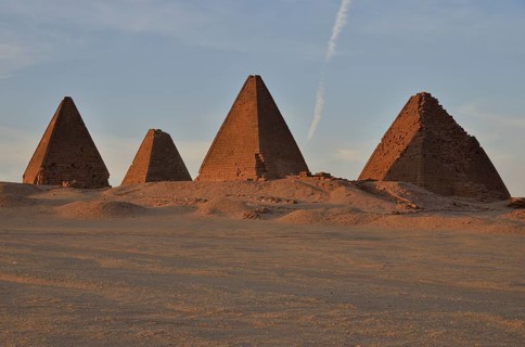 Meroitic pyramids of the northern group at Gebel Barkal, Karima, Northern State, Nubia, Sudan,