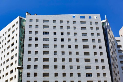 Edifício Gil Eanes apartment building, modern architecture in the Parque das Nações district,