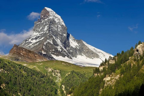 The Matterhorn or Monte Cervino mountain peak, Zermatt, Switzerland, Europe