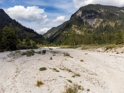 Dry riverbed, Torsäulenbach, Reutte, Ammergau Alps, Tyrol Austria, Plansee, Tyrol, Austria, Europe