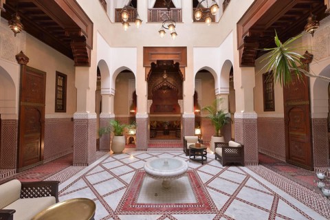 Lobby of the Royal Mansour Hotel, Marrakech, Marrakesh-Tensift-El Haouz region, Morocco, Africa