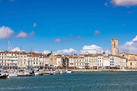 Old Port and Restaurants at Quai Duperre, Old Town, La Rochelle, Atlantic Coast, Aquitaine, New