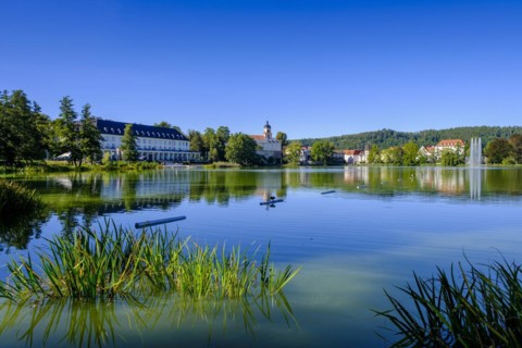 Burgsee, Bad Salzungen, Rhön, Wartburgkreis, Thuringia, Germany, Europe