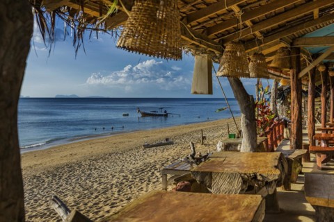 Beachbar at Klong Khong beach, beach, sea, restaurant, view, travel form, outdoor gastronomy, beach