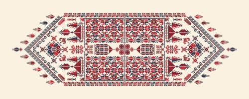 Tatreez, decorative Palestinian embroidery symbol