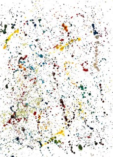Abstract background, drops, splashes, paint, on white background, multicolor, drawing, watercolor