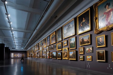 Anniversary exhibition on Caspar David Friedrich at the Albertinum. The painting The Cross in the