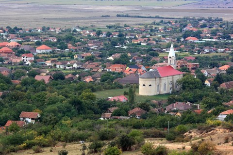 View of the village of Siria near Arad, Banat, Romania, Europe