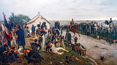The morning of the Battle of Waterloo: Napoleon's headquarters in 1815, painting by Ernest Crofts