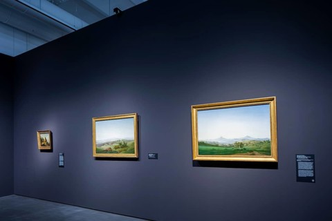 Anniversary exhibition on Caspar David Friedrich at the Albertinum. The painting The Cross in the