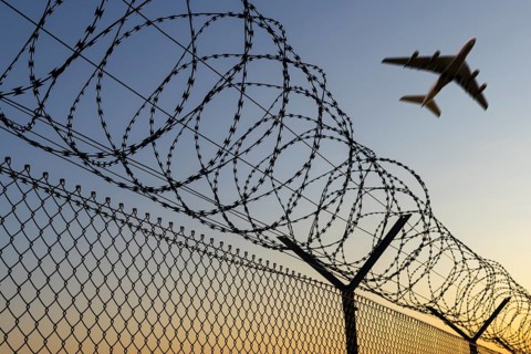 Symbolic image, deportation flights of illegal and delinquent migrants, passenger aircraft,