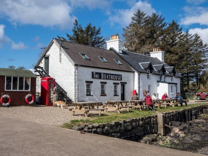 Cafe on Ulva island, the boathouse, Ulva, Scotland, UK