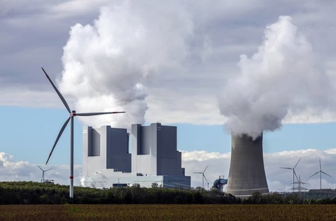 Grevenbroich, North Rhine-Westphalia, Germany, RWE Power AG Neurath power plant, lignite-fired