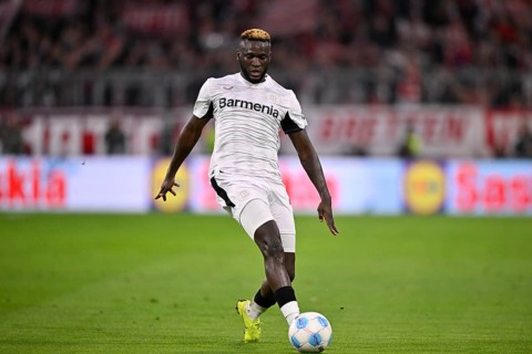 Victor Boniface Bayer 04 Leverkusen (22) Action on the ball Allianz Arena, Munich, Bavaria,