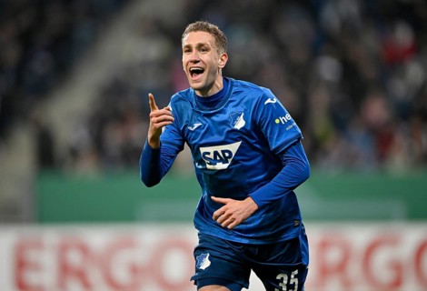 Goal celebration Arthur Chaves TSG 1899 Hoffenheim (35) DFB Cup, PreZero Arena, Sinsheim,