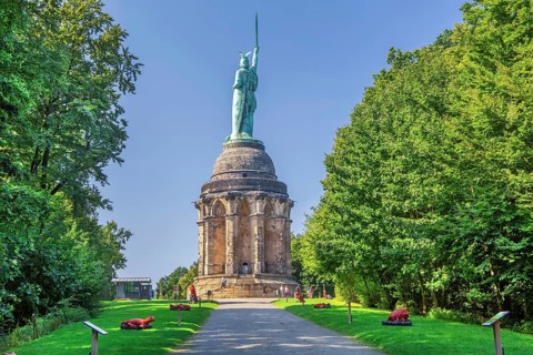 Hermannsdenkmal near Hiddesen, district of Detmold, Teutoburg Forest, North Rhine-Westphalia,