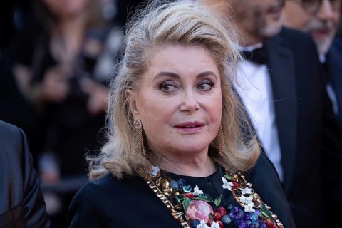 Cannes, France, 21 May 2024: Catherine Deneuve at the premiere of Marcello Mio on the red carpet of