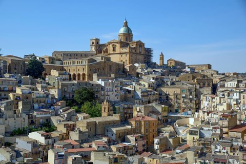 City view, Piazza Armerina, Province of Enna, Sicily, Italy, Europe
