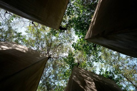 Jewish Museum Berlin, architect Daniel Libeskind, Garden of Exile, Berlin, Germany, Europe