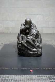 Memorial sculpture Mother with dead son, ..., by Käthe Kollwitz, Neue Wache, Berlin, Germany,