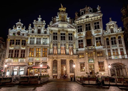 Guildhalls on the Grand Place or Grote Markt, Brussels, Belgium, Europe