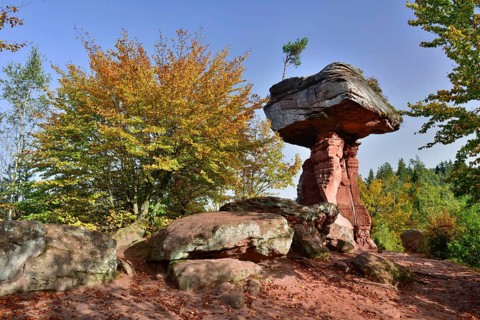 Devil's Table Natural Monument, Palatinate Forest, Rhineland-Palatinate, Germany, Europe
