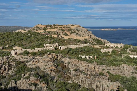 Batteria di Capo d'Orso, military barracks on the Bear Rock near Palau, Sassari province, Gallura