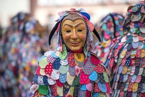 Spättlehansel in the carnival procession, Big Fasendumzug, Alemannic Fasnacht, Gengenbach,