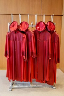 Red robes in the back room of the Federal Constitutional Court's conference room, Karlsruhe,