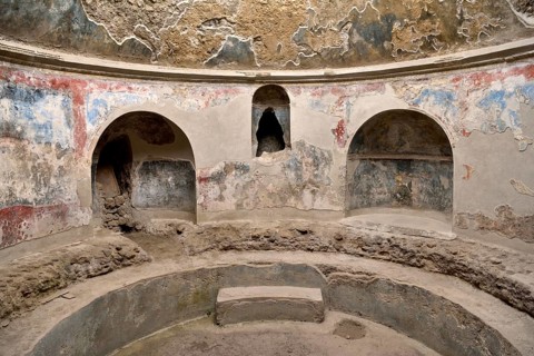 Stabian Baths, ancient city of Pompeii, Campania, Italy, Europe