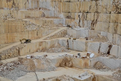Marble quarry, Orosei, Nuoro Province, Sardinia, Italy, Europe