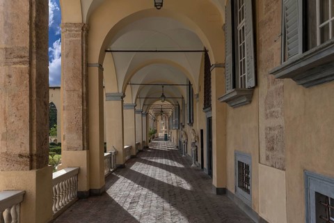 Arcade at the garden of the Villa del Principe, Palazzo di Andrea Doria, Piazza dei Principe, Genoa