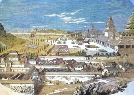 The Palace of Taicoun a Jeddo, Emperor of Tokyo, 1869, Japan, Historic, digitally restored