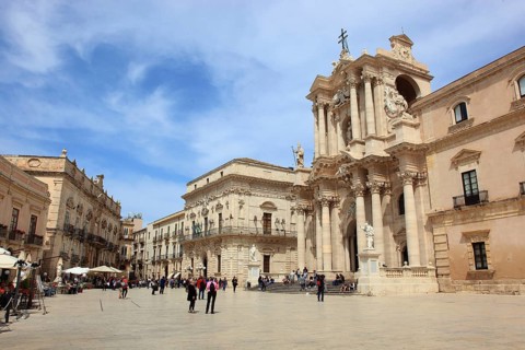 Ortygia or Ortigia is the historic centre of the city of Syracuse, Cathedral of Santa Maria delle