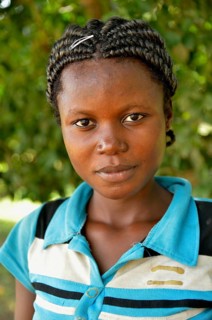 Young woman, portrait, Nkala, Bandundu Province, Democratic Republic of the Congo