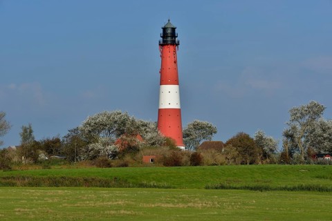 Lighthouse, island of Pellworm, North Frisia, Schleswig-Holstein, Germany, Europe