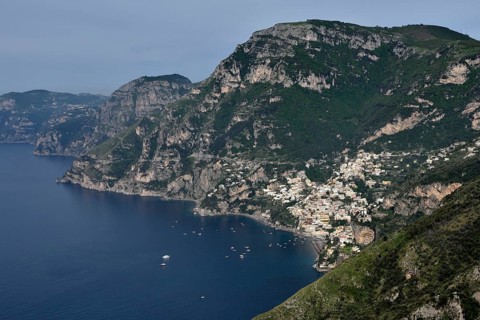 View of the village Positano, Amalfi Coast, Costiera Amalfitana, Province of Salerno, Campania,